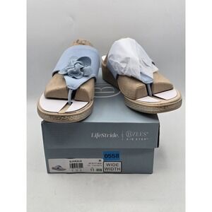 Bzees for LifeStride Women's Bloom Wedge Sandal Pink - Sz 11 W Wide NIB